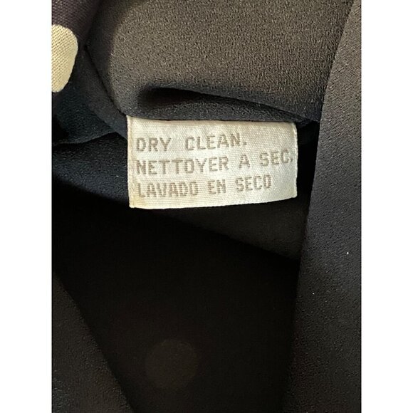 Jones New York Navy Blue & White Polka Dot Ruffle Tiered Dress Women’s Size 6 - Picture 7 of 11